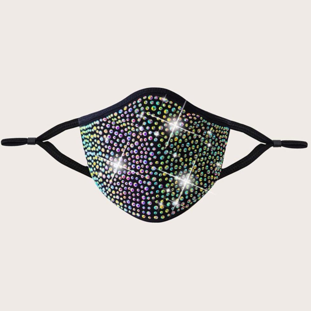 Rhinestone Filter Face Mask w/2 filters